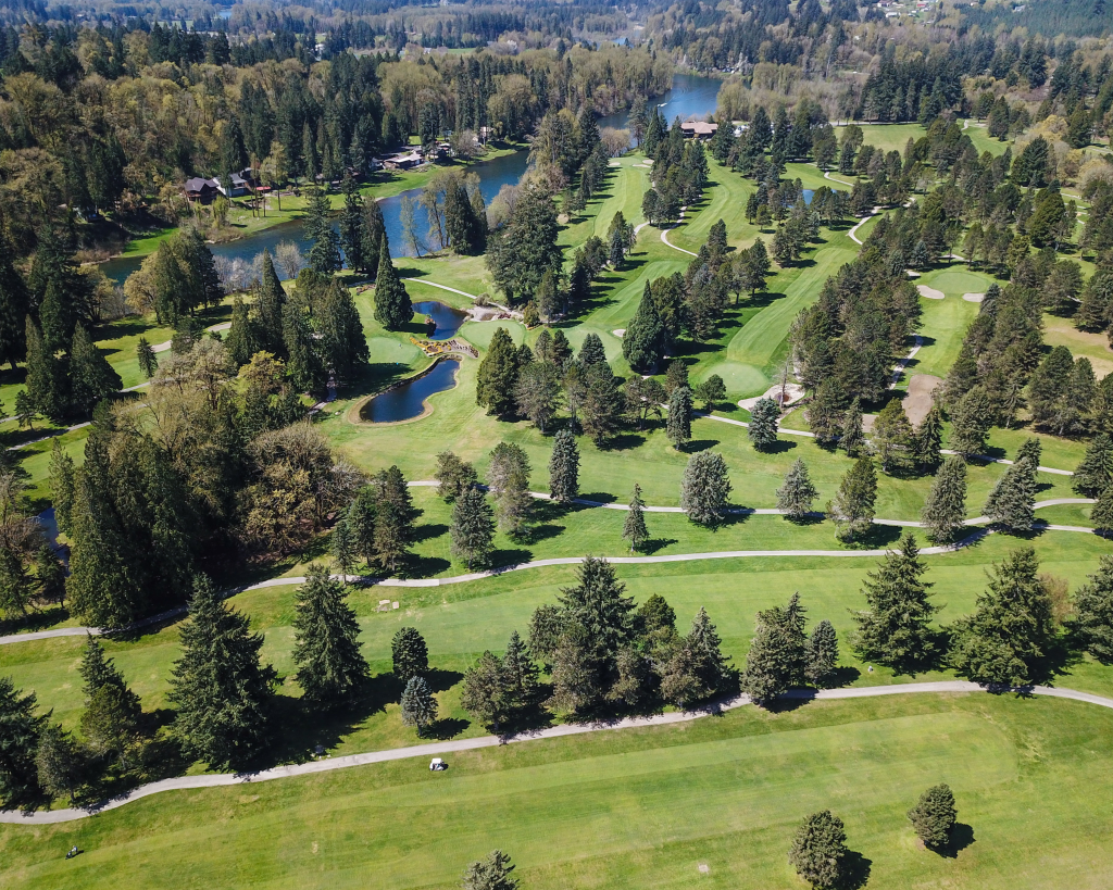 Golf course aerial view